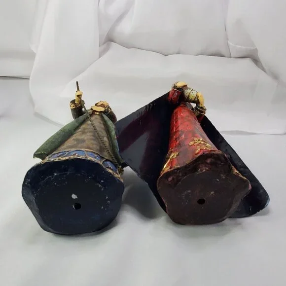 4 Hand-Painted Polystone Nativity Figurines Metal Capes Made in Italy 12" Tall - Picture 8 of 12